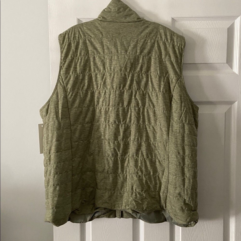BAGATELLE Weatherproof Olive Quilted Vest size 3X brand new two front pockets - Picture 6 of 12